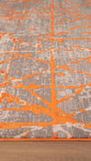 By Özer Halı Turuncu Renk Desenli Modern Stil Karmen Halı Art AT005T Salon Halısı
