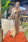 Sade Ekru Renk Abaya