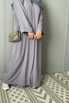 Sade Gri Renk Abaya