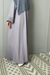 Sade Gri Renk Abaya