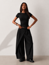 Slim Fit Kısa Kollu Bisiklet Yaka Crop Tişört