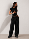 Slim Fit Kısa Kollu Bisiklet Yaka Crop Tişört