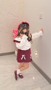 3-10 Yaş Bordo Etekli Takım