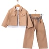 Gabardin Pantalon  Ceket Ve Gömlekli  Takım