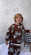 Kahverengi Zebra Baskılı Takım 