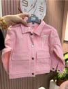 Pembe Fiyonk Detaylı Ceketli Takım