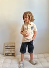 Polo Yaka Denim Şortlu Takım