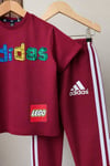 Unisex Bordo Lego Baskılı Takım