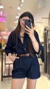 Denim Şort Gömlek Takım