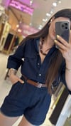 Denim Şort Gömlek Takım