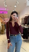 Dilvin %100 Pamuklu Fermuar Detaylı Body