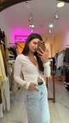 Dilvin %100 Pamuklu Fermuar Detaylı Body