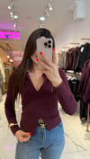 Dilvin %100 Pamuklu Fermuar Detaylı Body
