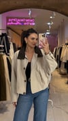 Ekose Detaylı Dik Yaka Bomber Ceket