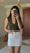 Kemerli Denim Etek