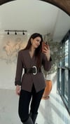 Premium Kemerli Blazer Ceket
