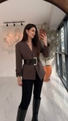 Premium Kemerli Blazer Ceket