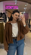 Süet Oversize Bomber Ceket