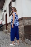 003 SAKS MAVİS VİSKON  KISA PAÇA ŞALVAR 