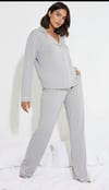 Merlot-Düğmeli Biyeli Pijama Takımı-Pijama Takımı