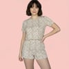 Merlot-T-Shirt Şort Örme Pijama Takımı-Pijama Takımı