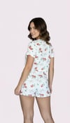 Merlot-T-Shirt Şort Örme Pijama Takımı-Pijama Takımı
