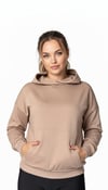 Merlot-Oversize Kanguru Cepli Kapüşonlu Sweatshirt-Sweatshirt