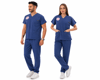 HEMŞİRE SCRUBS TAKIM - İNDİGO 