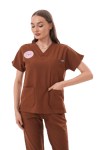 KAHVERENGİ SCRUBS TAKIM 