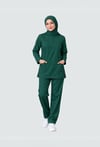 ORMAN YEŞİLİ TESETTÜR KADIN SCRUBS TAKIM