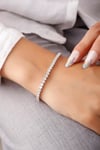 Swarovski Taşlı Gümüş Bileklik