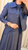 ESSWAAP ELBİSELİ TAKIM 7327 MAVİ