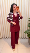 ESSWAAP KİLİT DETAYLI EŞARPLI TAKIM 7280 BORDO