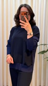 GHİSA BALIKÇI YAKA BLUZ 4907 LACİVERT