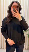 GHİSA BALIKÇI YAKA BLUZ 4907 SİYAH