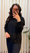 GHİSA BALIKÇI YAKA BLUZ 4907 SİYAH