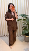 GHİSA CEKETLİ TAKIM 9148 KAHVE