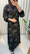 GHİSA ÇİÇEK DETAYLI ELBİSE 4104