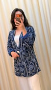 GHİSA DESENLİ CEKET 3437 LACİVERT