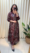 GHİSA DESENLİ ELBİSE 4085