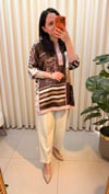 GHİSA DESENLİ TUNİK 4319 KAHVE