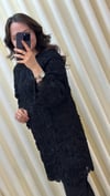 GHİSA KABARTMA DESEN CEKET SİYAH 2683