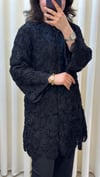GHİSA KABARTMA DESEN CEKET SİYAH 2683