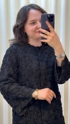 GHİSA KABARTMA DESEN CEKET SİYAH 2683
