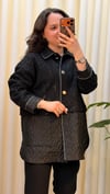 GHİSA KAPİTONE KUMAŞ MİXLİ CEKET 3073 SİYAH