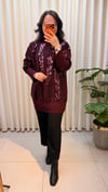 GHİSA PAYET DETAYLI KAZAK 4156 BORDO