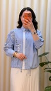 GHİSA PUL PAYET İŞLEMELİ TUNİK 4317 KOYU MAVİ
