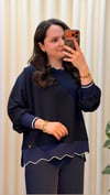 GHİSA RİBANA DETAYLI TUNİK 4304 LACİVERT