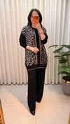 GHİSA TUNİK 4148  LEOPAR DESENLİ SİYAH