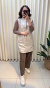 JUPE PAYETLİ YELEK 0014 BEJ